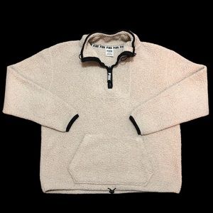 PINK Victoria’s Secret Sherpa 1/4 zip Pullover